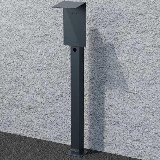 Laddningsstolpe lämplig för E.ON Drive Smartbox Wallbox med tak | Stativ | Stele |