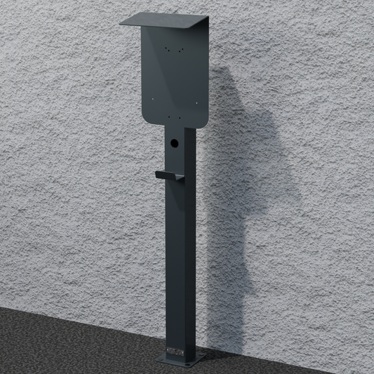 Charging station suitable for Alpha ESS Smile G3 EVCT11 Wallbox with roof and cable hook | Stand | Pedestal | Stele | Base