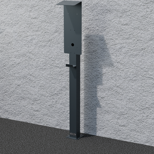 Charging pole suitable for Loxone Tree or Air Wallbox with roof | stand | pedestal | column | base