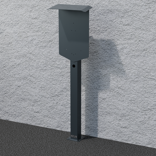 Charging column suitable for Zappi Charger Wallbox with roof and cable holder | Stand | Stand | stele