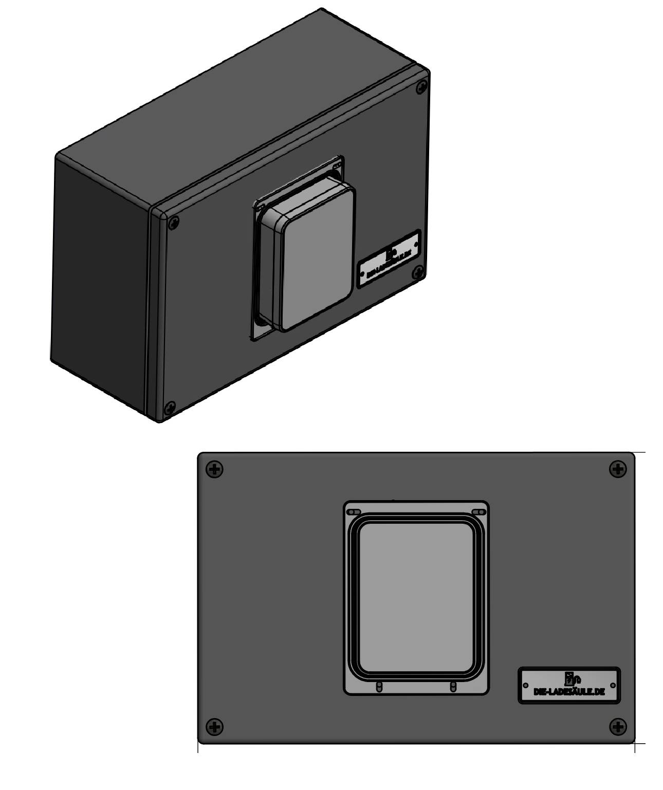Terminal housing / wall mounting housing with Payter Apollo terminal and Phoenix Contact power supply