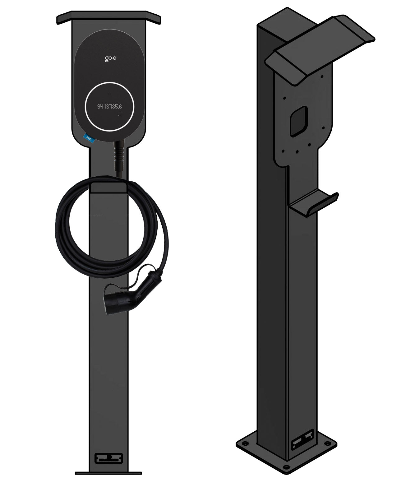 Charging station for Mercedes Benz ECE Wallbox with roof | stand | Stand | stele | base