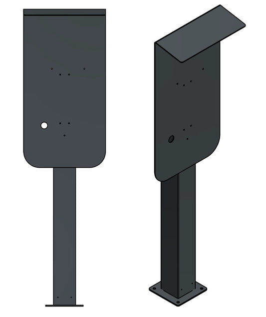 Laddningsstation lämplig för Porsche Laddningsdocka Wallbox med tak | Stativ | Piedestal | Bas