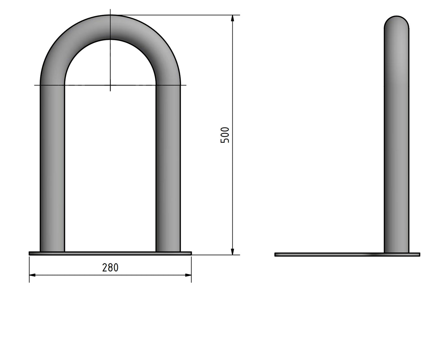 Charging Column Rammschutz - Protective Bar - Extremely Robust - Exact fit