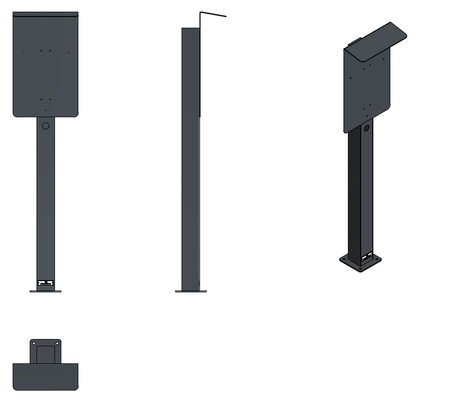 Charging station suitable for Senec Pro S Wallbox with roof | Stand | Stand | Stele | base