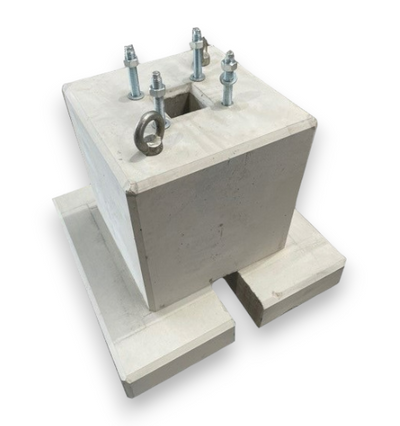Prefabricated concrete foundation for "ePole" "ePole Duo" charging stations e.g. from Innogy, Compleo, EON)