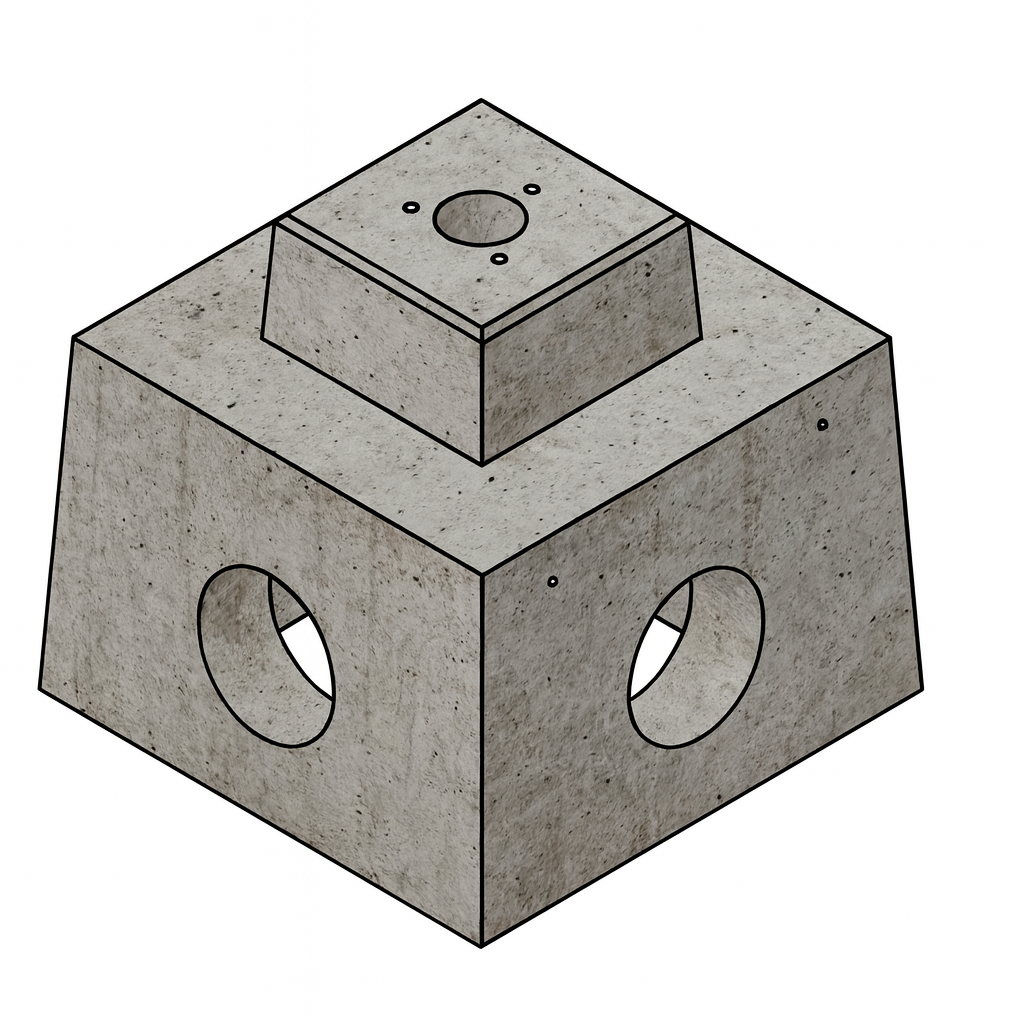 Cito 250 and Cito 500 concrete base - ready-made foundation especially for Cito charging station - 250 kg