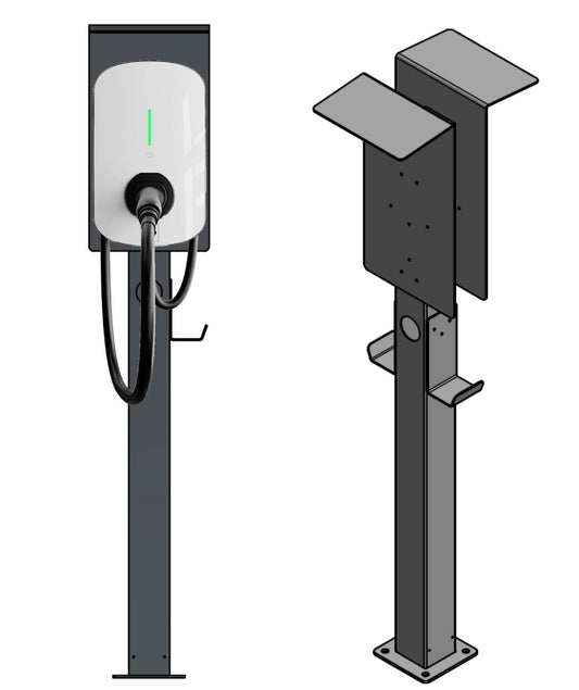 Laddningsstolpe lämplig för Smartfox Pro Charger Wallbox med tak | stativ | piedestal