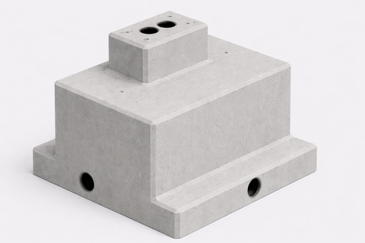 Fertigfundament passend für MENNEKES AMEDIO / Basic S/ Premium S/ Smart S / AMTRON Ladesäulen - Betonfundament "Version 2"
