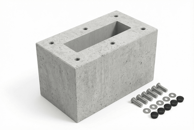 Prefabricated foundation specifically for KEBA stand KeContact P20 / P30 / P40 charging station (Keba 131813, 89735,90786,131771,131813)