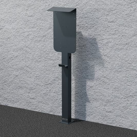 Charging station suitable for Etrel INCH Home Wallbox with roof | Stand | Stand | Stele | base