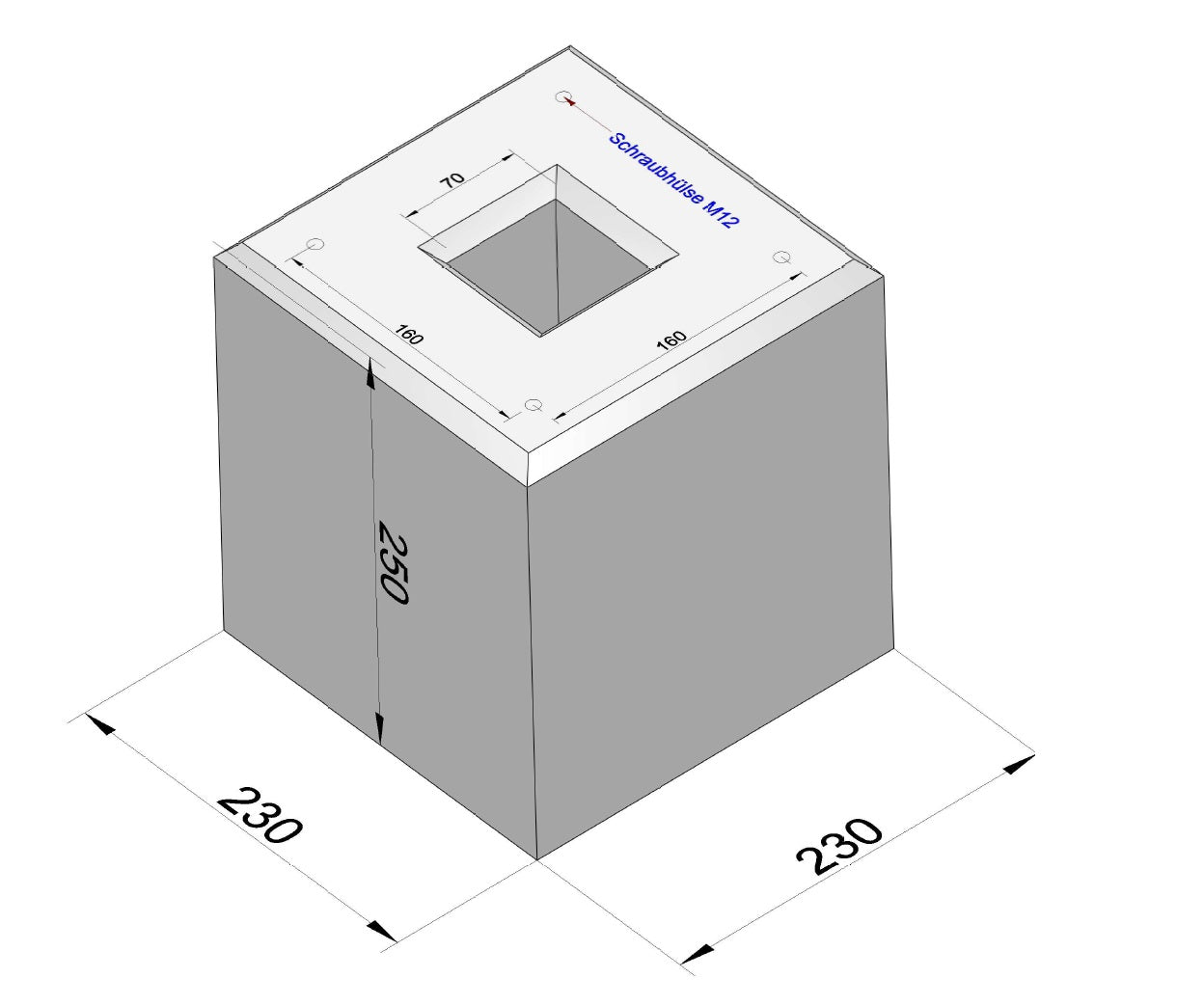 Ready-made concrete foundation specifically suitable for Original Easee Base 1-Way, 2-Way, 4-Way (90322) 