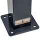 Laddningsstolpe lämplig för Webasto Pure 2 Wallbox med tak | Stativ | Piedestal | Bas