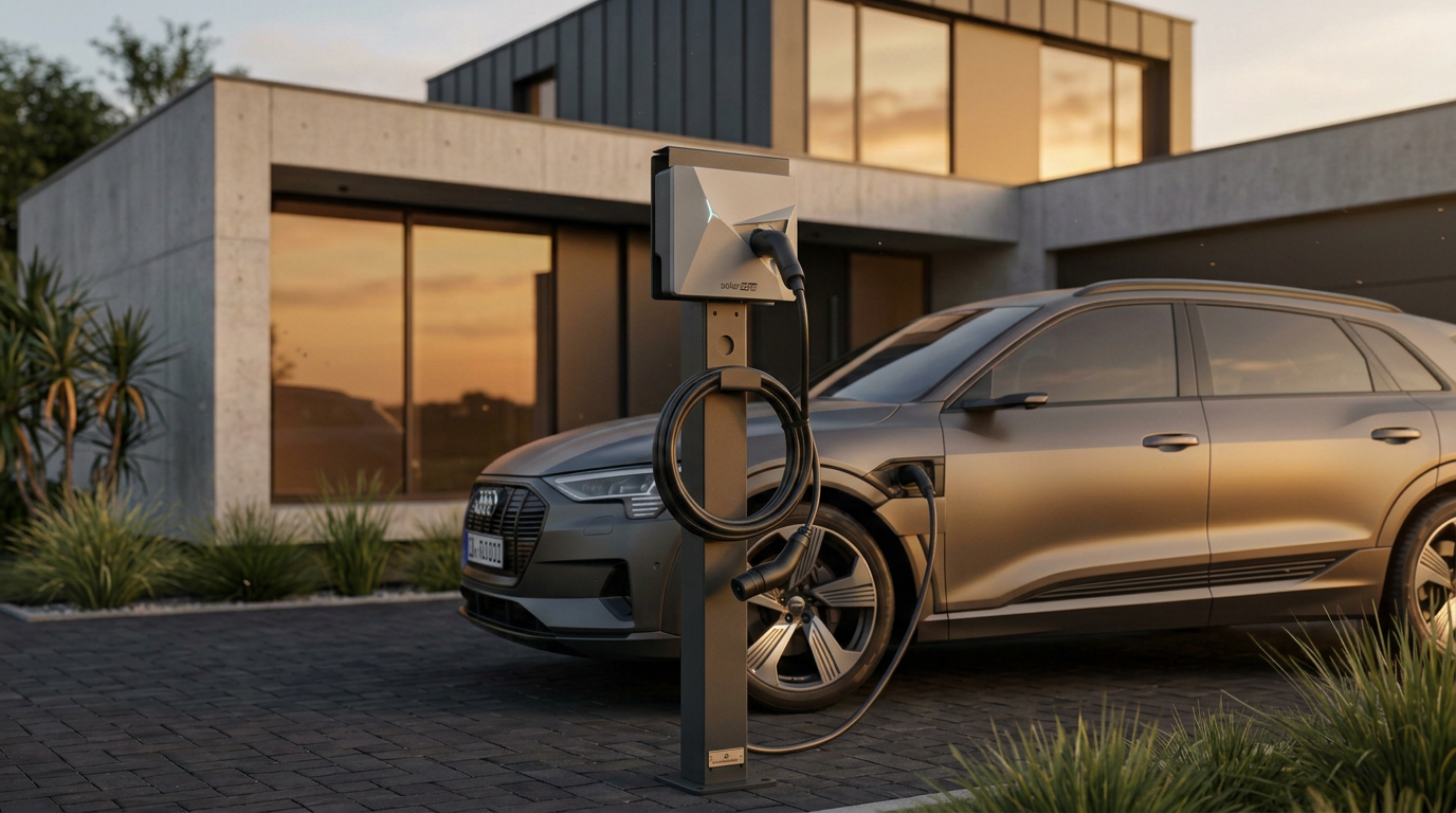 Charging station suitable for Innogy / Compleo / E.ON eBox with roof | Stand | Stand | Stele | base