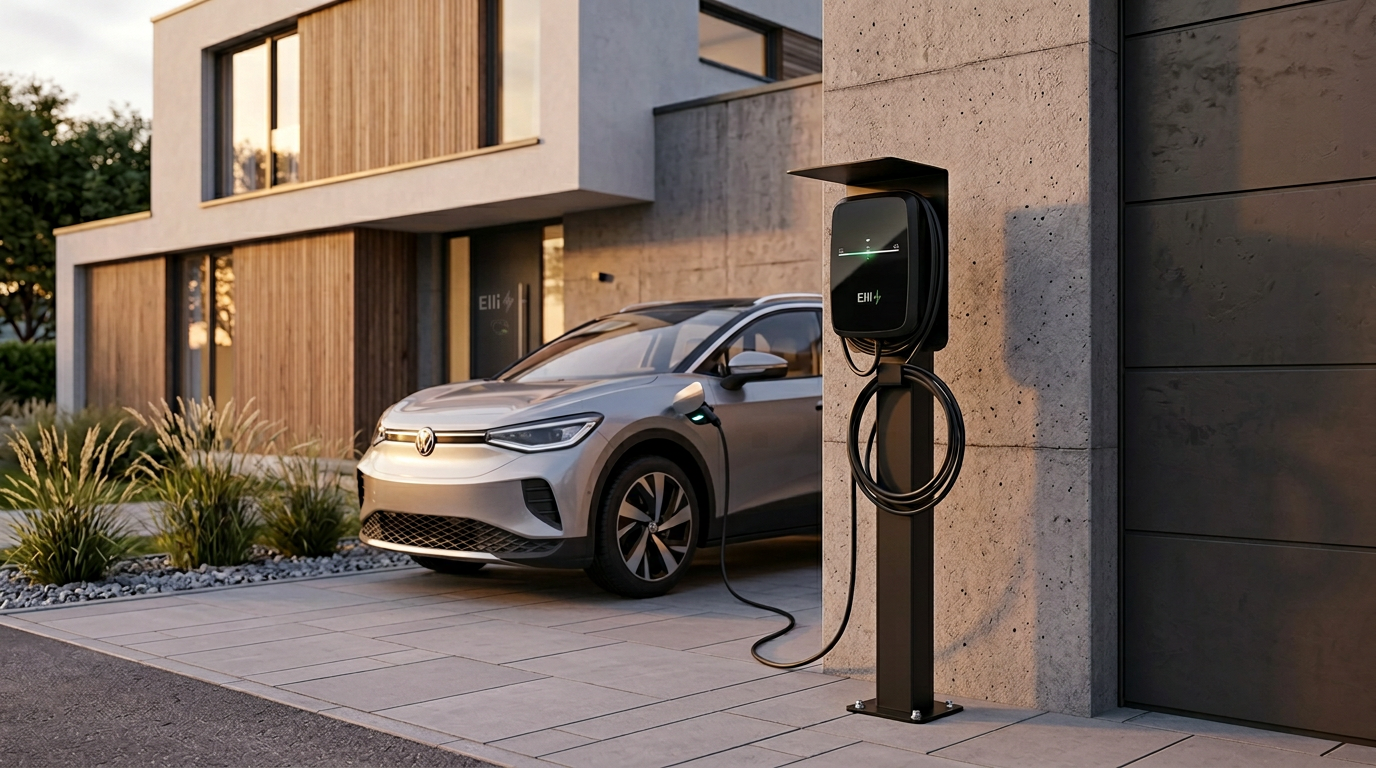 Charging station suitable for ELLI (VW) Audi, Skoda Wallbox with roof | Stand | Stand | stele