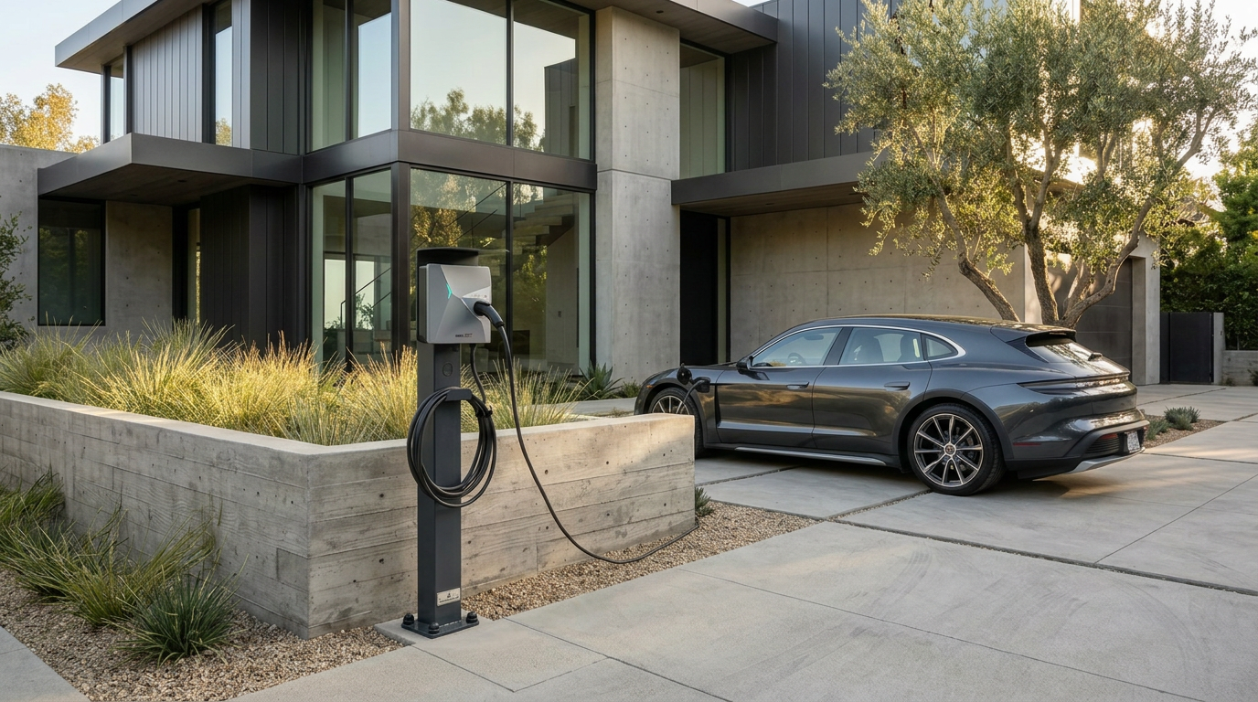 Charging column suitable for SMA EV Charger Wallbox with roof | Stand | Stand | Stele | base