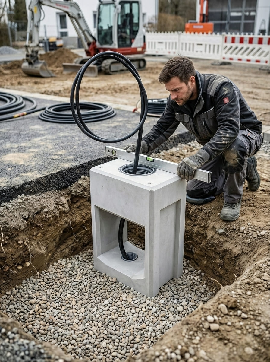 Alfen Betonfundament für Ladestation – Stabiler & Sicherer Stand - für Eve & PG-Line