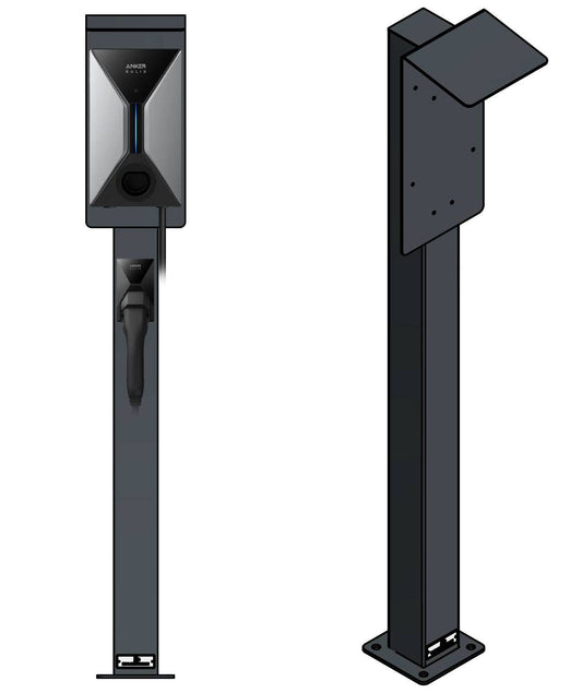 Charging station suitable for SolarEdge Home Wallbox with roof | Stand | Stand | stele