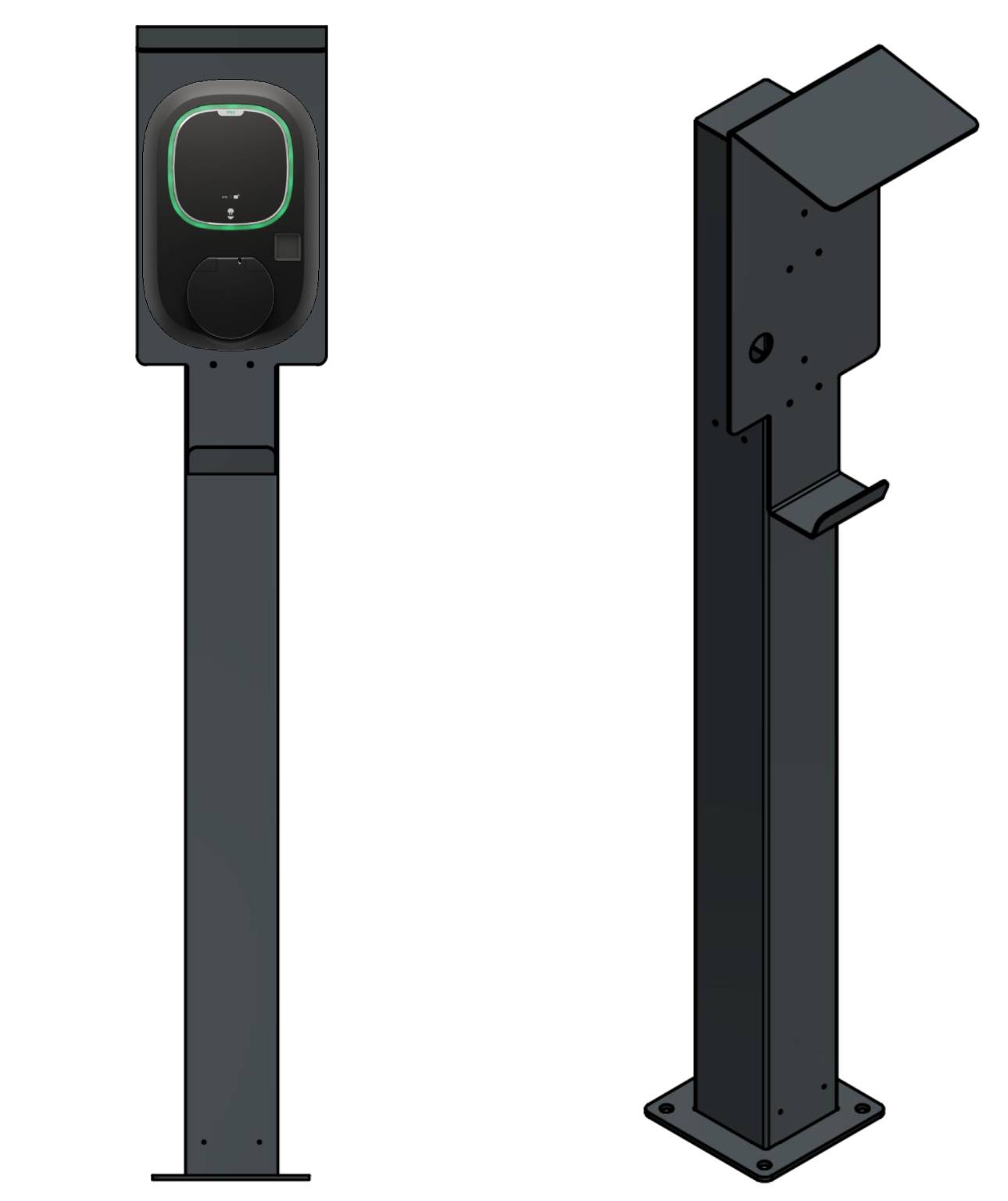 Charging station suitable for Pulsar, Pulsar Plus Wallbox with roof | Stand | Stand | Stele | base