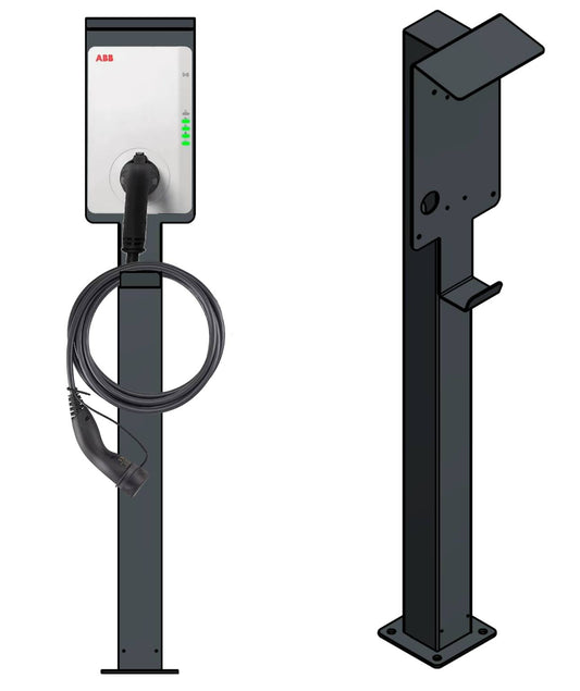 Laddningsstolpe lämplig för Sonnen laddbox med tak | stativ | piedestal | bas
