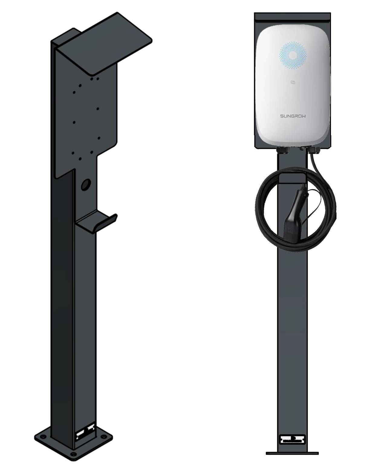 Charging station for Mercedes Benz ECE Wallbox with roof | stand | Stand | stele | base