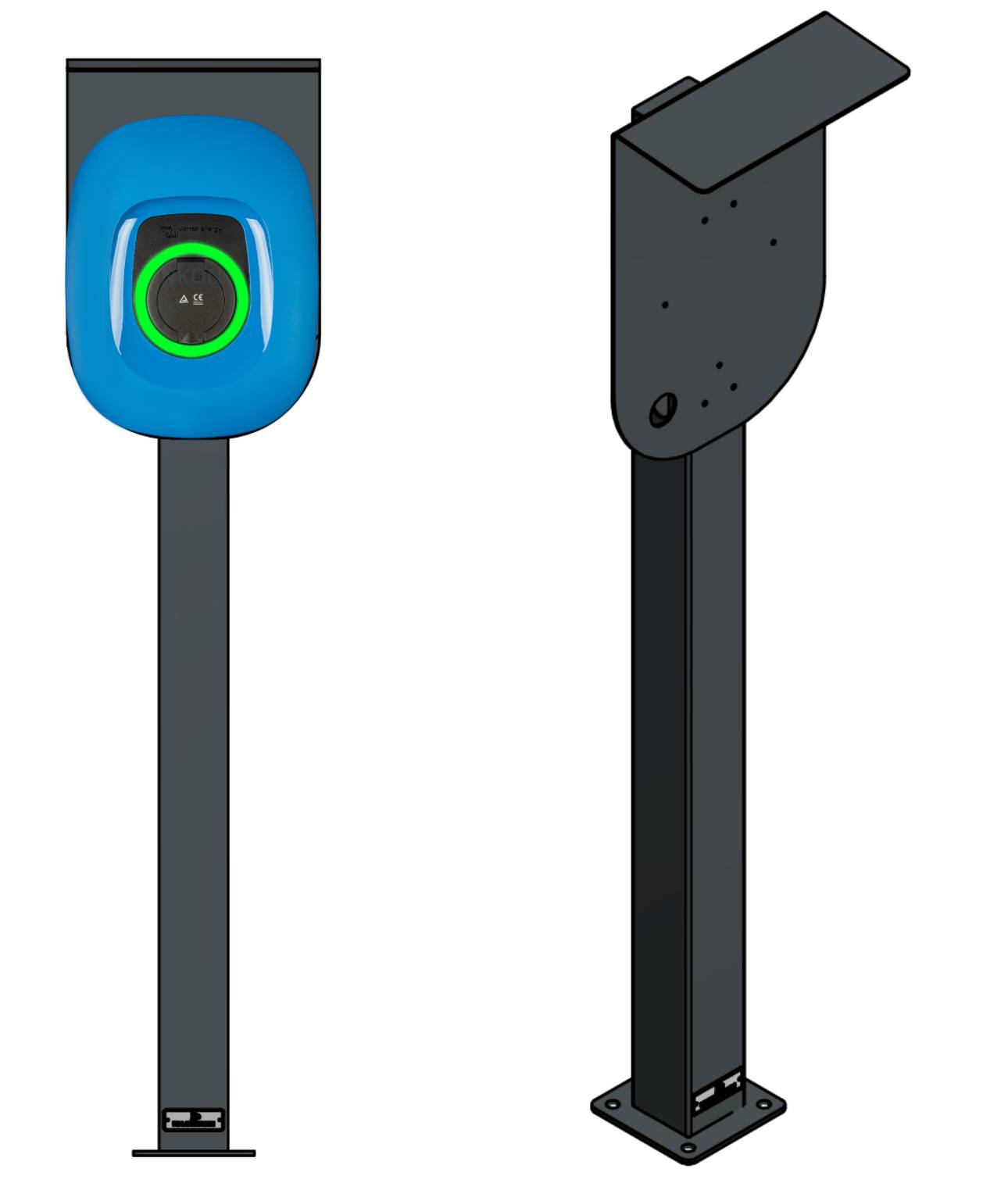 Charging station for Mercedes Benz ECE Wallbox with roof | stand | Stand | stele | base
