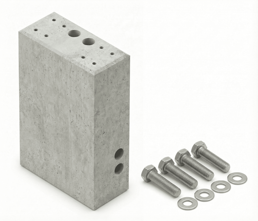 Ready-mixed concrete foundation for ABL POLEMH1, POLEMH2, POLMH3, POLEM4 and POLEM4 Twin -
