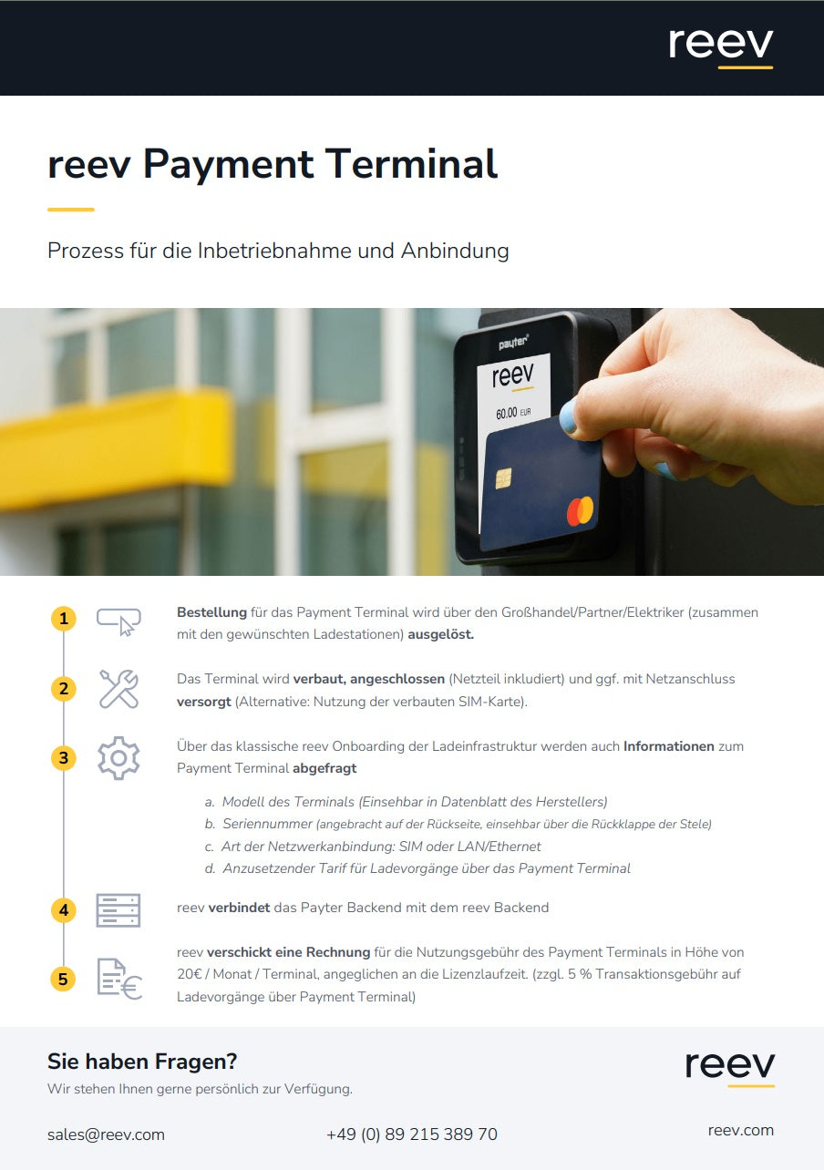 reev Payment Terminal - payment terminal including 24 months reev Payment Terminal fee