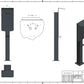 Laddningsstolpe lämplig för KEBA P20, P30 Wallbox med tak | Stativ | Piedestal