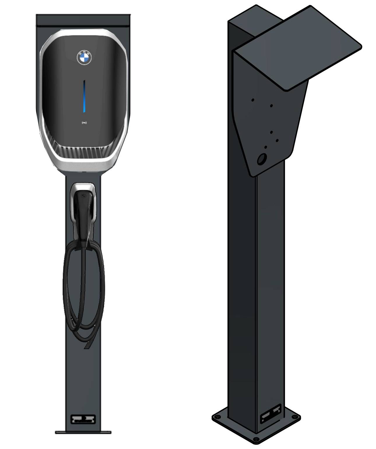 Charging station for Mercedes Benz ECE Wallbox with roof | stand | Stand | stele | base