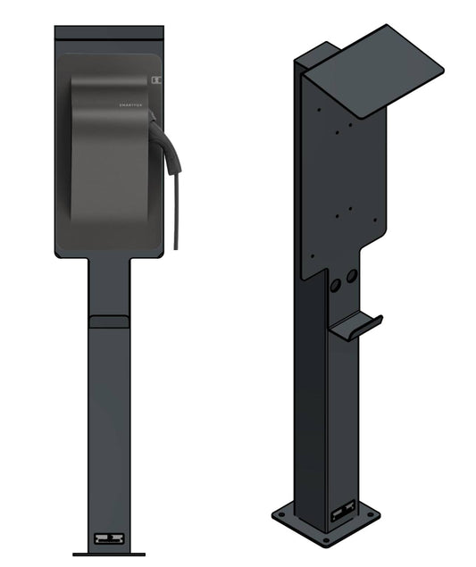 KEBA P20 charging station, P30 wall box with roof | stand | Stand | stele