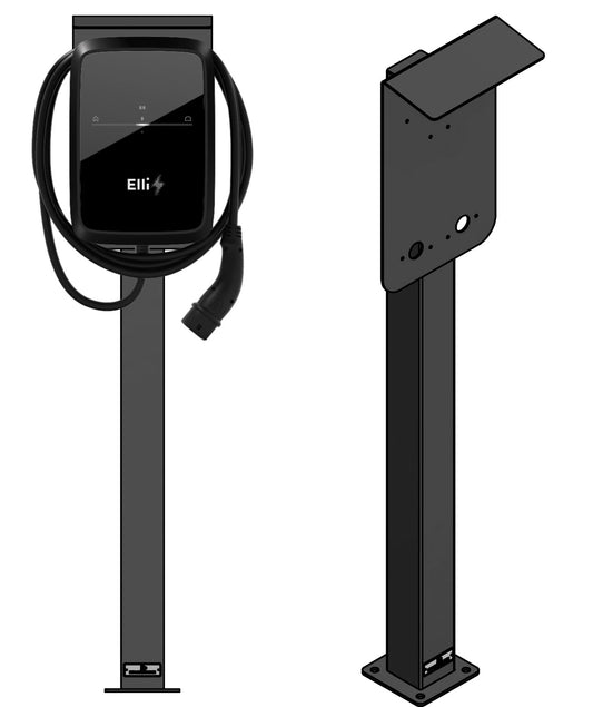 Charging station suitable for ELLI (VW) Audi, Skoda Wallbox with roof | Stand | Stand | stele