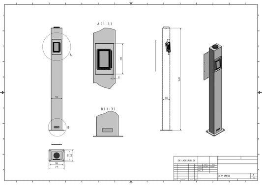 Stand suitable for Payter Apollo - made of stainless steel with powder coating in RAL 7016 anthracite