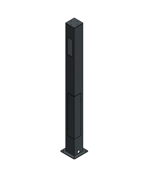 Individual stele with 2 assembly openings and large service flap