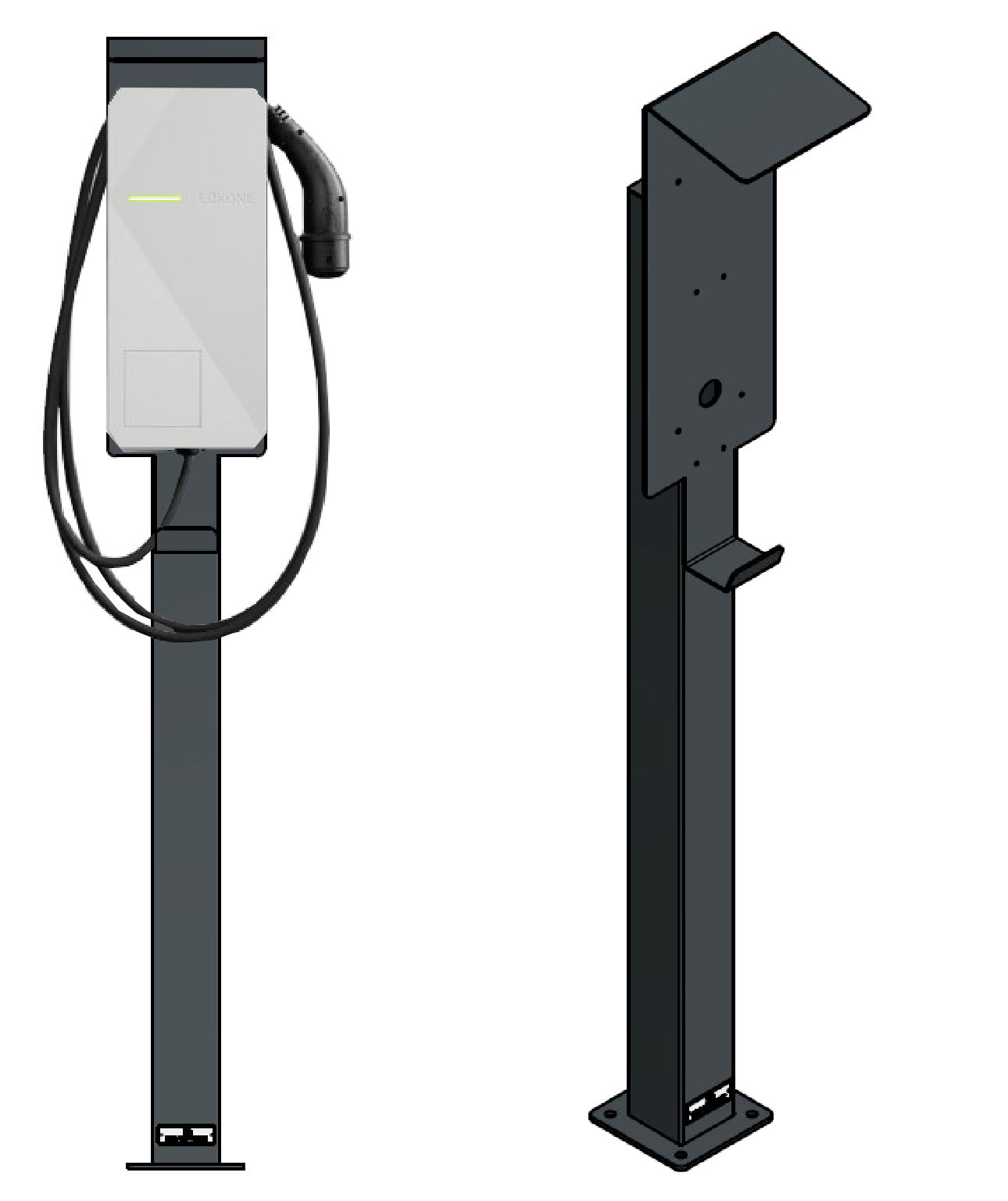 Charging station for Easee Wallbox with roof | stand | Stand | stele | base