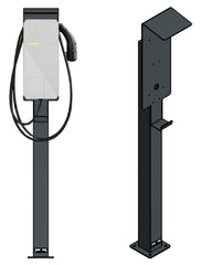 Laddningsstolpe lämplig för Loxone Tree eller Air Wallbox med tak | Stativ | Piedestal | Bas