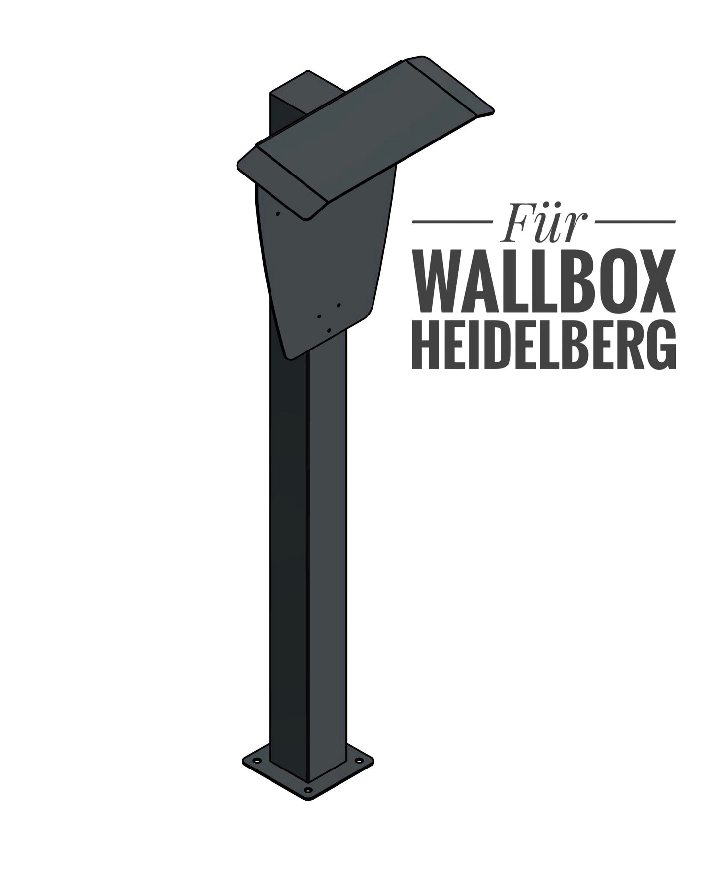 Charging station for Heidelberg Wallbox with roof | stand | Stand | stele