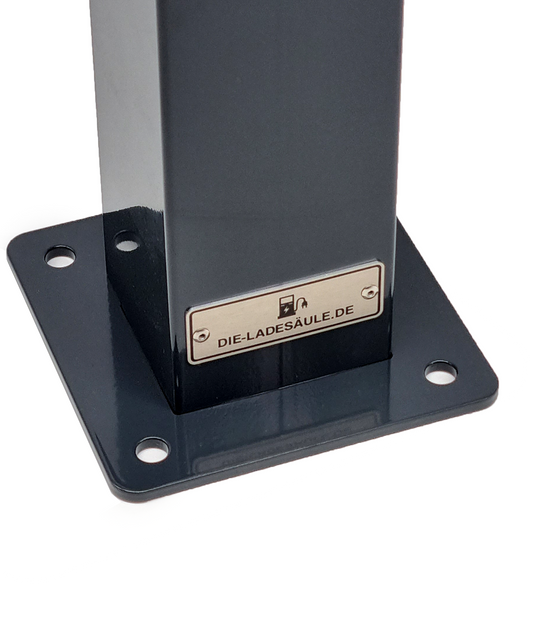 Dubbel laddningsstolpe lämplig för 2x SMA EV-laddare Wallbox med tak | Stativ | Piedestal | Bas