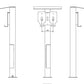 Dubbel laddningsstolpe "BESIDE" speciellt för Easee Wallbox - piedestal - stativ