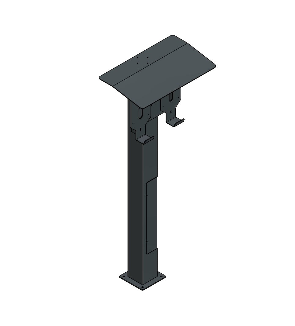 Dual charging station "BESIDE" especially for Easee Wallbox - stele - base