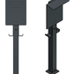 Charging station suitable for OpenWB Series 2 Duo / Standard Wallbox with roof and 2 cable holders | Stand | Stand | stele