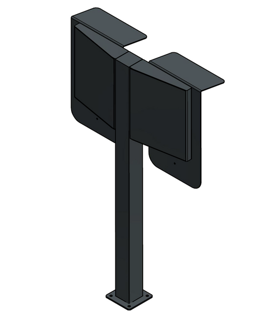 Double charging station suitable for ELLI (VW) Audi, Skoda Wallbox with roof | Stand | Stand | stele